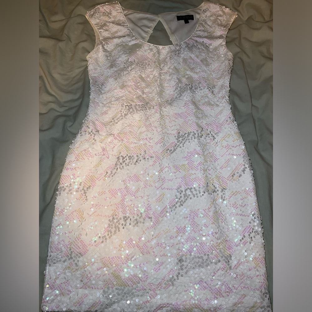 As U Wish Macy’s Brand Backless Bodycon Sequin Cocktail Dress Sleeveless Mini